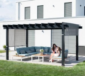Sojag_Pergola_Pavillon_Yamba_10x (2)-Wedebau Yamba 1016 | Metall Pergola mit Sonnensegel | 3x5 m