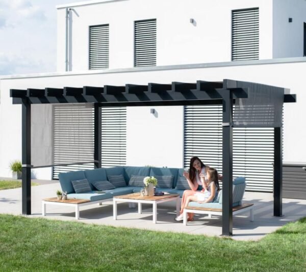 Yamba 1016 | Metall Pergola mit Sonnensegel | 3x5 m