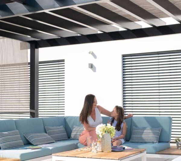 Yamba 1016 | Metall Pergola mit Sonnensegel | 3x5 m