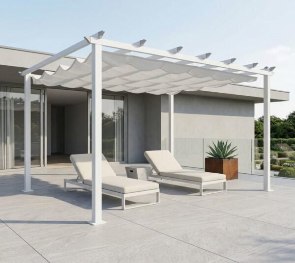WEDEBAU-006_Venture_Home_Pergola (1) Pergola Lazio | Toile en aluminium | 90 x 120 cm | Blanche