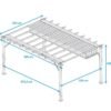 B-WARE Aluminium Pergola Florenz 1116 | Holzoptik hellbraun/braun | 350x505x236 cm