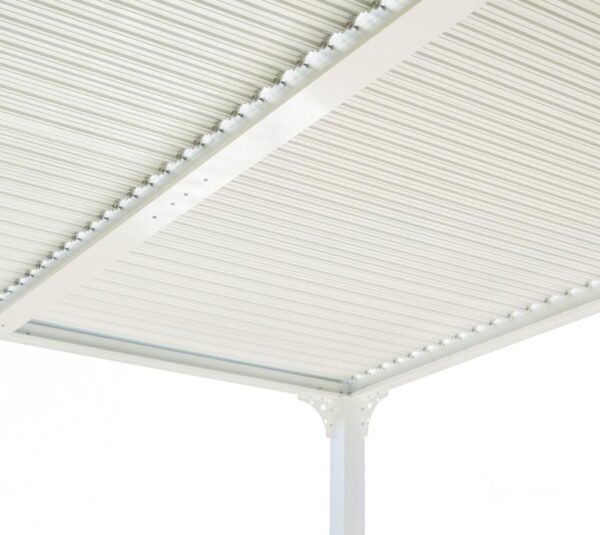 B-WARE Metall Pergola Novara 1012 | Weiß | 360x300x231 cm