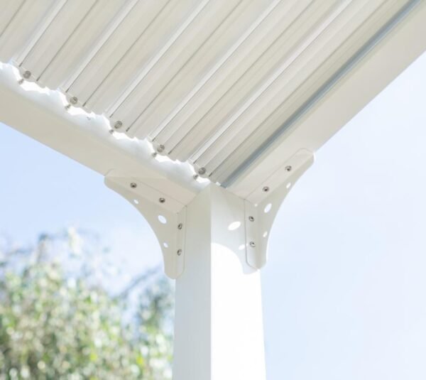 B-WARE Metall Pergola Novara 1012 | Weiß | 360x300x231 cm