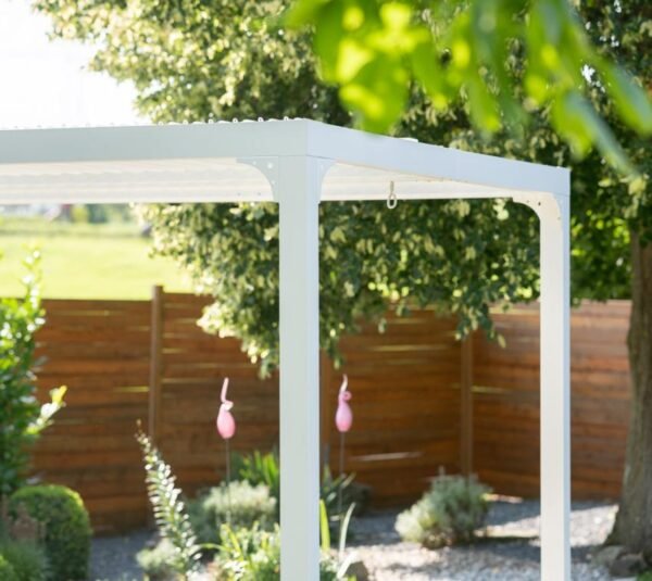 B-WARE Metall Pergola Novara 1012 | Weiß | 360x300x231 cm