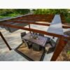 B-WARE Aluminium Pergola Florenz 1116 | Holzoptik dunkelbraun/braun | 350x505x236 cm