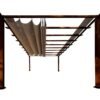 B-WARE Aluminium Pergola Florenz 1116 | Holzoptik dunkelbraun/braun | 350x505x236 cm