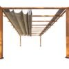 Aluminium Pergola Florenz 1116 | Holzoptik hellbraun/braun | 350x505x236 cm