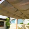 Aluminium Pergola Florenz 1116 | Holzoptik hellbraun/braun | 350x505x236 cm