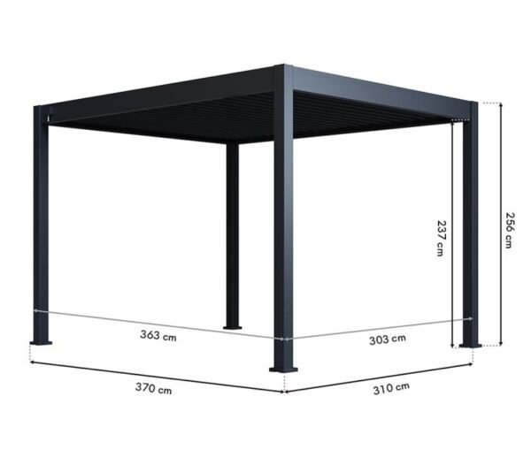 Grand Tuscan 1012 | Aluminium Pergola mit Lamellendach | 3x4 m