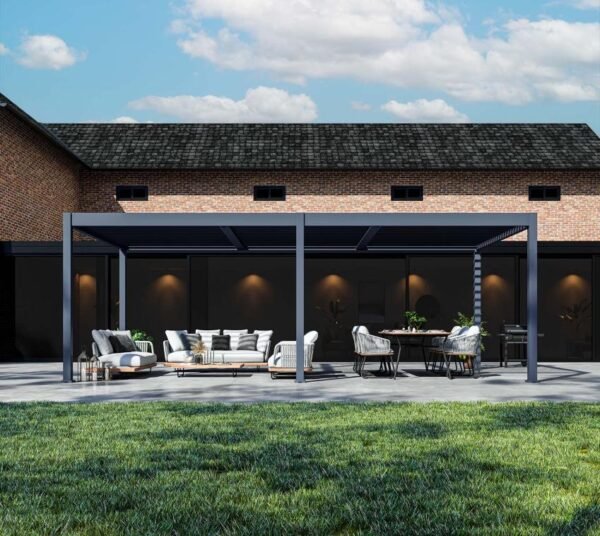 Grand Tuscan 1224 | Aluminium Pergola mit Lamellendach | 4x7 m