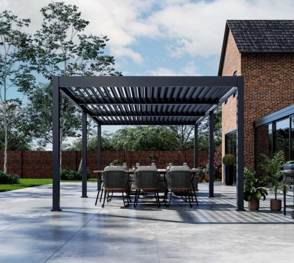 Grand Tuscan 1224 | Aluminium Pergola mit Lamellendach | 4x7 m
