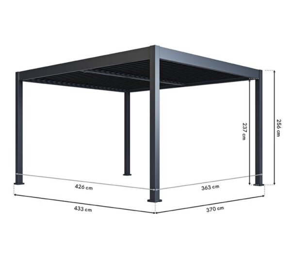 WEDEBAU_Paragon_Grand_Tuscan_12x (6) Grand Tuscan 1214 | Aluminium Pergola mit Lamellendach | 4x4 m