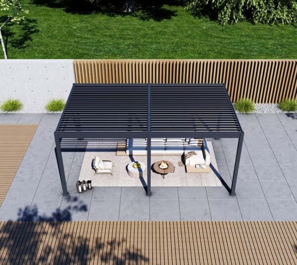 Grand Tuscan 1220 | Aluminium Pergola mit Lamellendach | 4x6 m