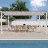 Aluminium Pergola Florenz 1116 | Weiß/Weiß | 350x505x236 cm