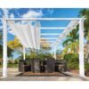 Aluminium Pergola Florenz 1116 | Weiß/Weiß | 350x505x236 cm