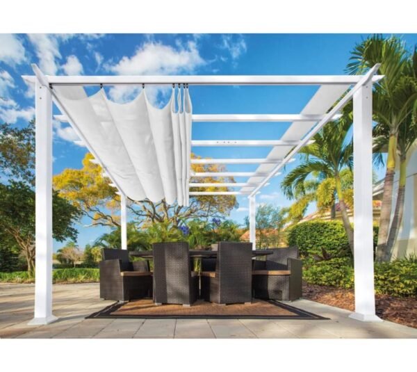 Aluminium Pergola Florenz 1116 | Weiß/Weiß | 350x505x236 cm