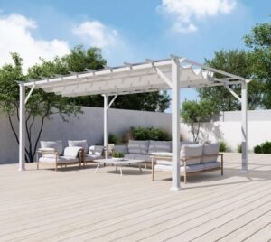 WEDEBAU_Paragon_Outdoor_Pergola Aluminium Pergola Florenz 1116 | Weiß/Weiß | 350x505x236 cm
