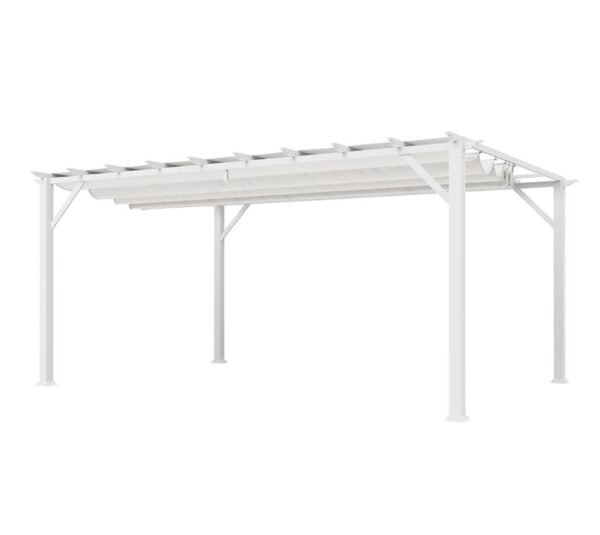 Aluminium Pergola Florenz 1116 | Weiß/Weiß | 350x505x236 cm