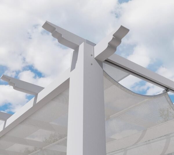 Aluminium Pergola Florenz 1116 | Weiß/Weiß | 350x505x236 cm