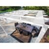 Aluminium Pergola Florenz 1116 | Weiß/Weiß | 350x505x236 cm