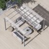 Aluminium Pergola Florida 1111 | Weiß | 350x350x235 cm