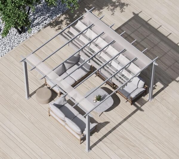 Aluminium Pergola Florida 1111 | Weiß | 350x350x235 cm