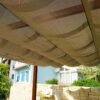 B-WARE Aluminium Pergola Florida 1111 | Holzoptik Dunkelbraun | 350x350x235 cm