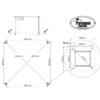 B-WARE Aluminium Pergola Florida 1111 | Holzoptik Dunkelbraun | 350x350x235 cm