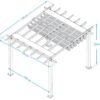 Aluminium Pergola Florida 1111 | Weiß | 350x350x235 cm