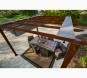 Aluminium Pergola Florida 1111 | Holzoptik Dunkelbraun | 350x350x235 cm