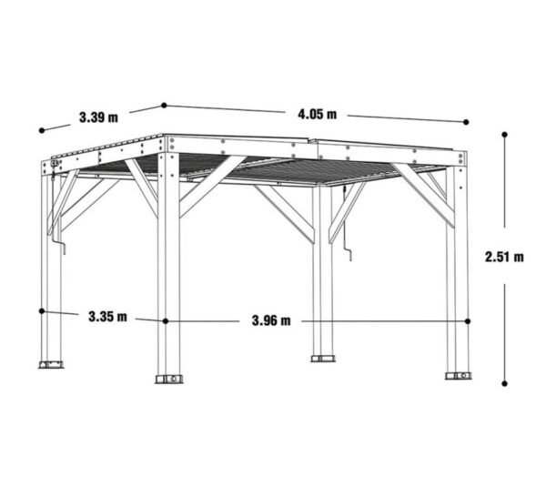 Karl 1311 | Pergola mit Lamellendach Karl | 4x3 m