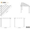 Lima 1010 | Aluminium Pergola mit Sonnensegel | dreieckig