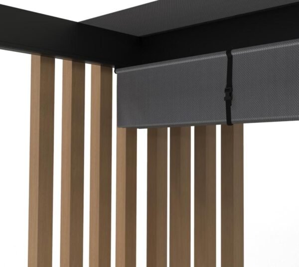 Lito 1012 | freistehende Pergola 3x3,5 mit Sonnensegel | Holzoptik