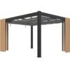 Lito 1012 | freistehende Pergola 3x3,5 mit Sonnensegel | Holzoptik