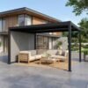 Milo Set10 1012 | Lamellendach Pergola mit Seitenwand Gr. 10 | Schwarz