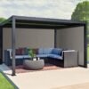 Milo Set 1012 | Lamellendach Pergola mit Seitenwänden | Schwarz