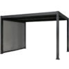 Milo Set10 1012 | Lamellendach Pergola mit Seitenwand Gr. 10 | Schwarz