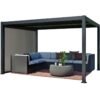 Milo Set10 1012 | Lamellendach Pergola mit Seitenwand Gr. 10 | Schwarz