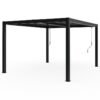 Milo 1012 | Stahl Pergola mit Lamellendach | Schwarz | 3x3,5 m